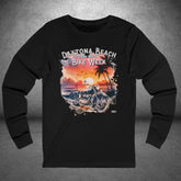 Daytona Bike Week 2025 Watercolor Graphic Long Sleeve Crew Neck TShirt